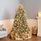 6.5 ft. Pre-Lit Flocked Dunhill® Fir Full Artificial Christmas Tree, Clear Lights